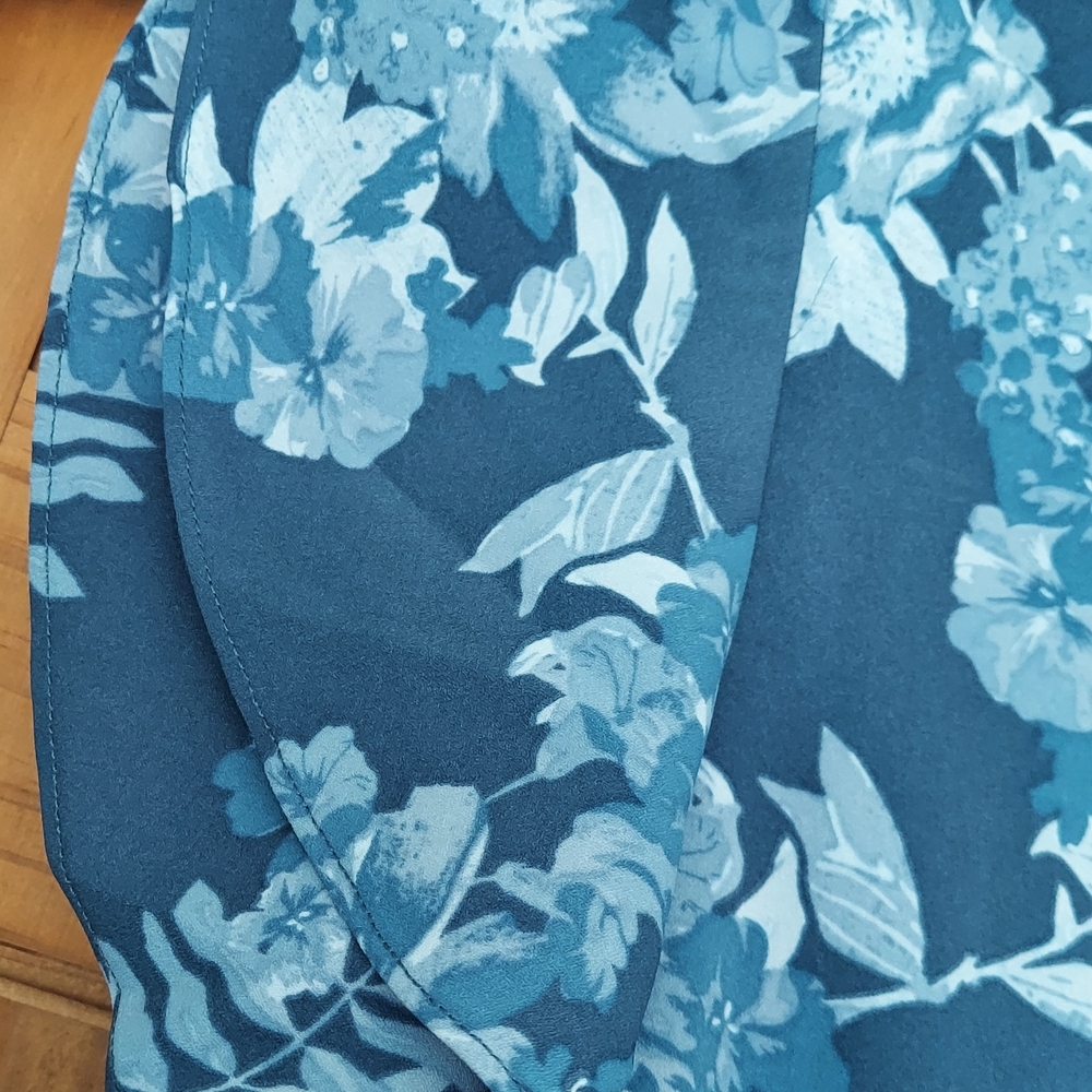 Sugarlips Floral Blue Pantsuit Women's Jumpsuit NWT Office Preppy Retro 90s Y2K - Picture 7 of 11